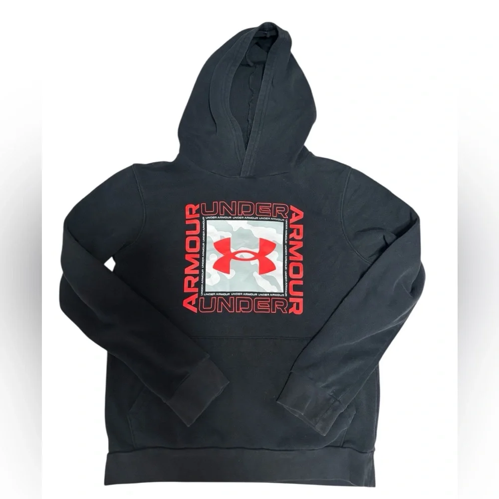 Under Armour Dark Blue Hoodie with Red Accents - Picture 1 of 1
